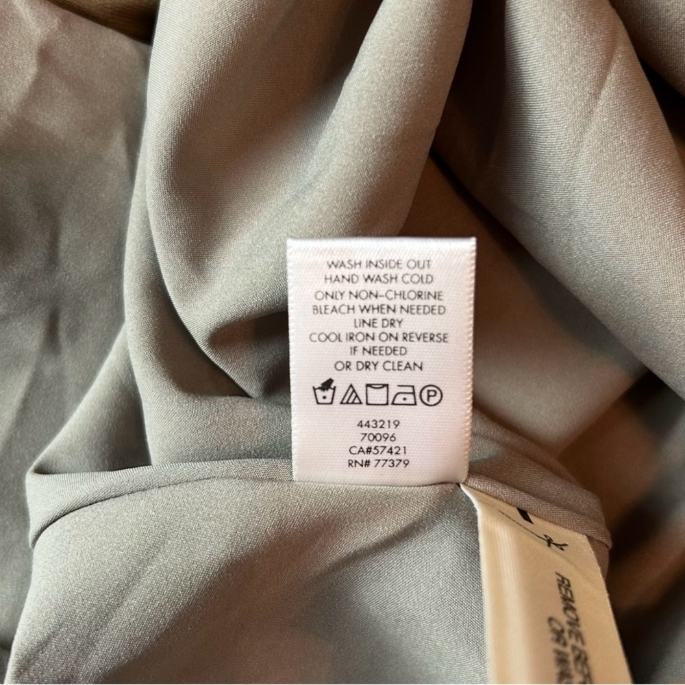 Ann Taylor Metallic Silver Halter Midi Dress - Picture 15 of 15